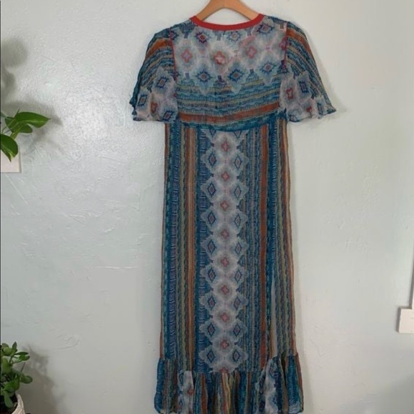 Sundance dream in color boho sheer maxi dress - Picture 5 of 8